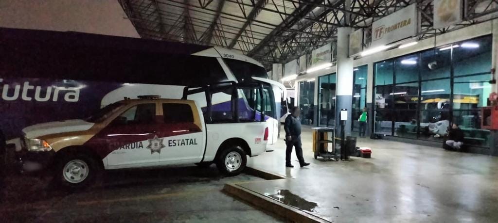 Guardia Estatal mantiene vigilancia en centrales de autobuses