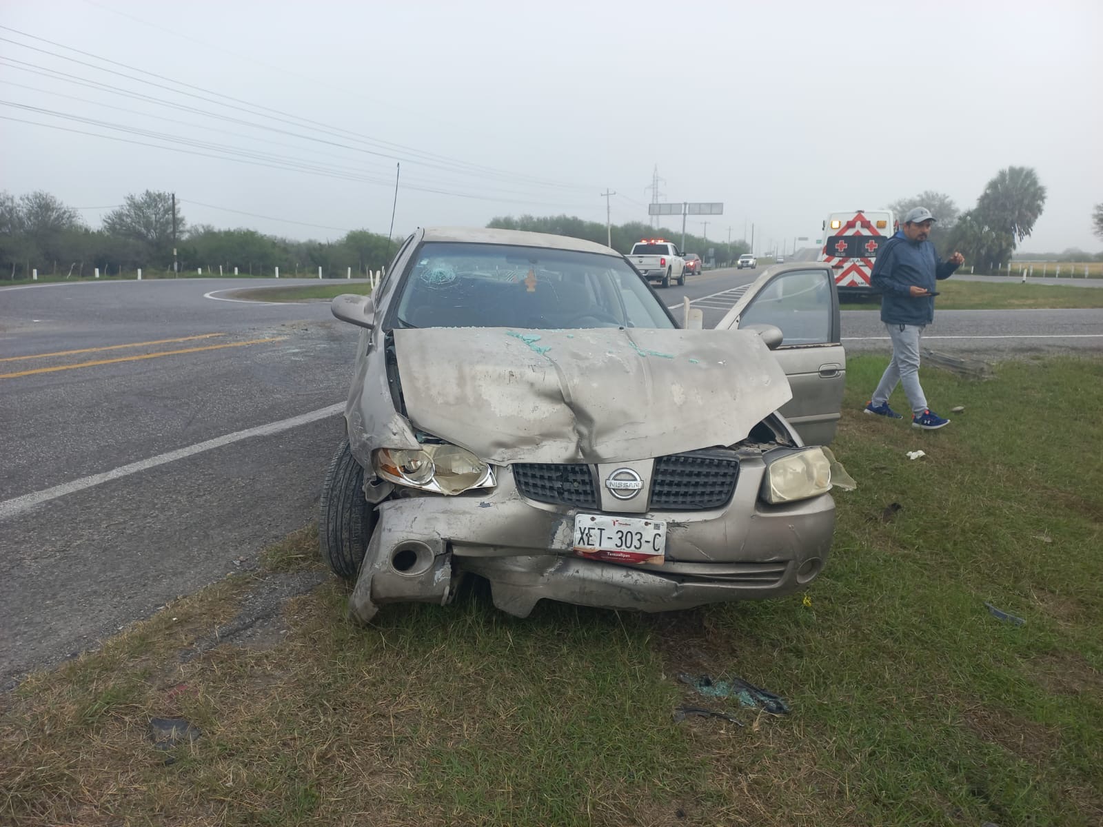 Guardia Estatal auxilia a lesionados en accidente vial registrado en Güémez