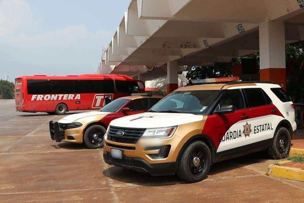 Presencia y vigilancia de la Guardia Estatal en Centrales de Autobuses