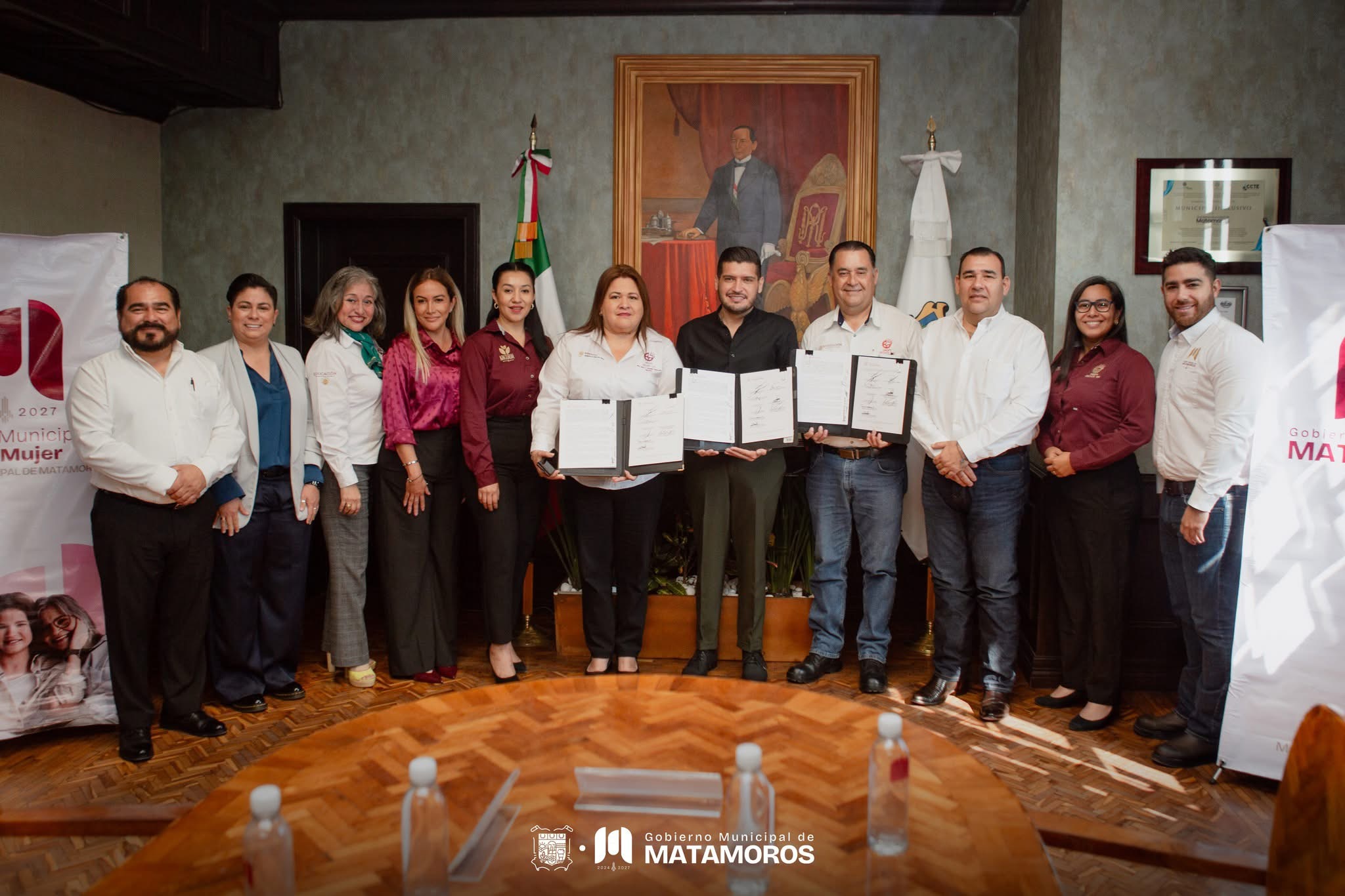 Firma convenios el Ayuntamiento de Matamoros con dos CECATI.