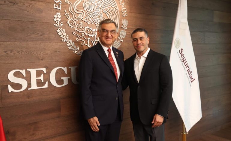 Presenta gobernador avances de seguridad en Tamaulipas a García Harfuch